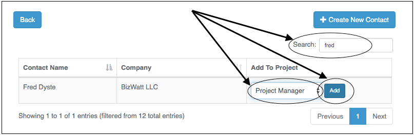 Dropdown menu showing various professional and field service options.