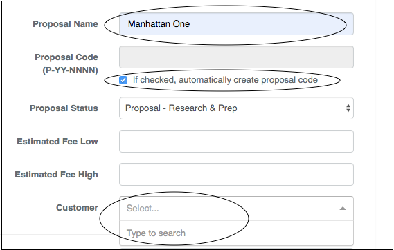 Dropdown menu showing various professional and field service options.