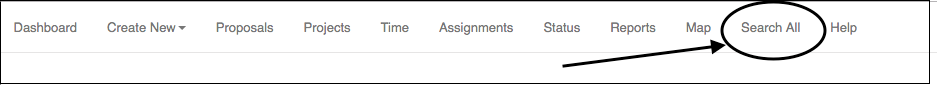 Dropdown menu showing various professional and field service options.