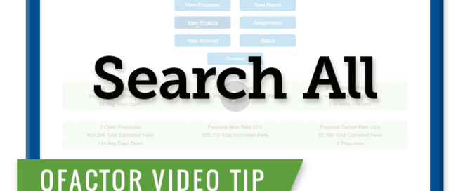 Qfactor video tip: Search All
